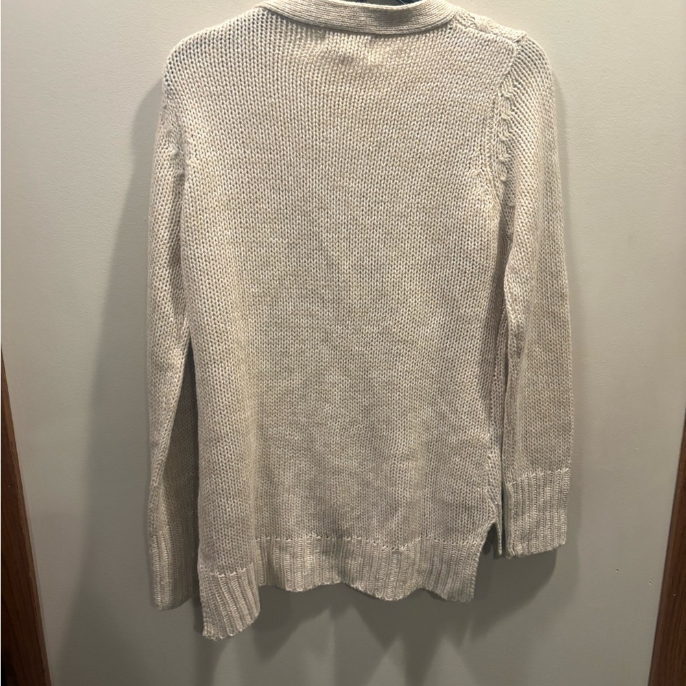 Pink Rose Beige Cable Knit Cardigan - Picture 6 of 6